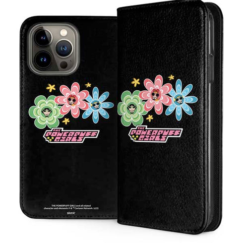 Cartoon Network Powerpuff Girls Flowers iPhone 15 Pro Max Folio Case