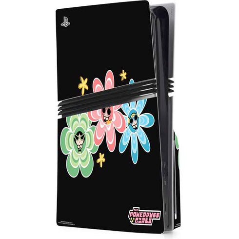 Cartoon Network Powerpuff Girls Flowers PS5 Pro Disk Console Skin