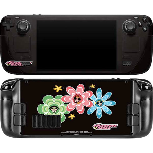Cartoon Network Powerpuff Girls Flowers Steam Deck Handheld Gaming Computer OLED Skin