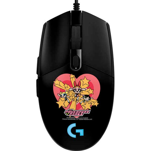 Cartoon Network Powerpuff Girls Gold Stars G203 Prodigy RGB Wired Gaming Mouse Skin