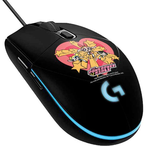 Cartoon Network Powerpuff Girls Gold Stars G203 Prodigy RGB Wired Gaming Mouse Skin