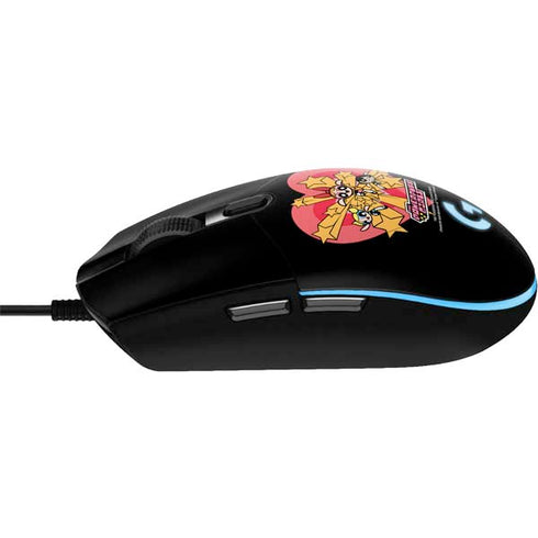 Cartoon Network Powerpuff Girls Gold Stars G203 Prodigy RGB Wired Gaming Mouse Skin