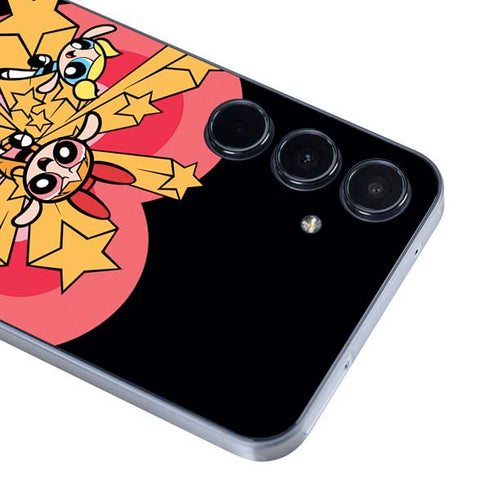 Cartoon Network Powerpuff Girls Gold Stars Galaxy A35 5G Skin
