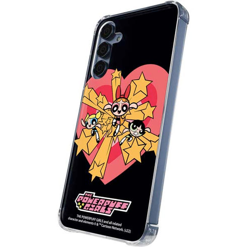 Cartoon Network Powerpuff Girls Gold Stars Galaxy A55 5G Clear Case