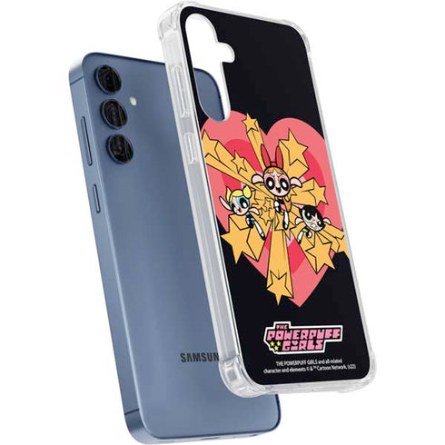 Cartoon Network Powerpuff Girls Gold Stars Galaxy A55 5G Clear Case