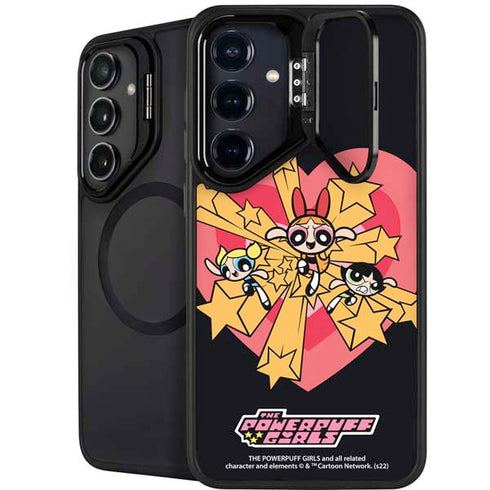 Cartoon Network Powerpuff Girls Gold Stars Galaxy S25 Kickstand Case