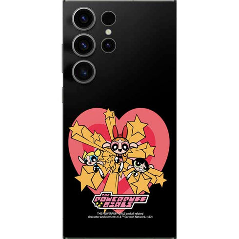 Cartoon Network Powerpuff Girls Gold Stars Galaxy S25 Ultra Skin