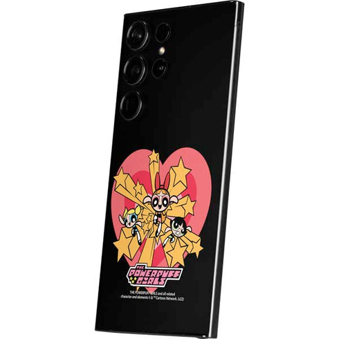Cartoon Network Powerpuff Girls Gold Stars Galaxy S25 Ultra Skin