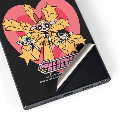 Cartoon Network Powerpuff Girls Gold Stars Galaxy S25 Ultra Skin