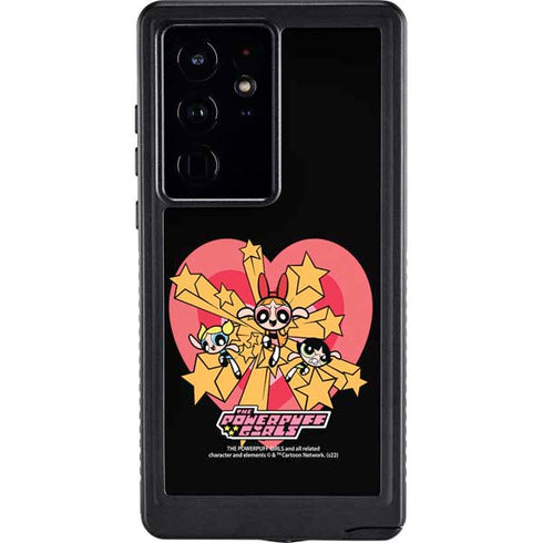 Cartoon Network Powerpuff Girls Gold Stars Galaxy S24 Ultra Waterproof Case