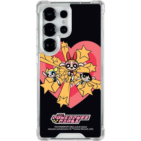 Cartoon Network Powerpuff Girls Gold Stars Galaxy S25 Ultra Clear Case