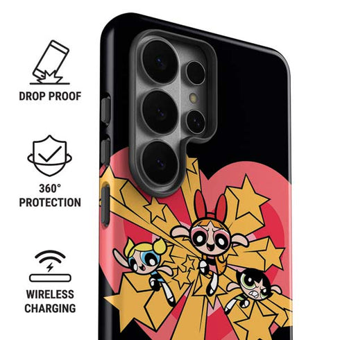 Cartoon Network Powerpuff Girls Gold Stars Galaxy S26 Ultra Impact Case