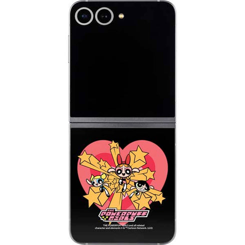 Cartoon Network Powerpuff Girls Gold Stars Galaxy Z Flip6 Skin