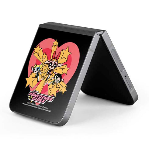 Cartoon Network Powerpuff Girls Gold Stars Galaxy Z Flip6 Skin
