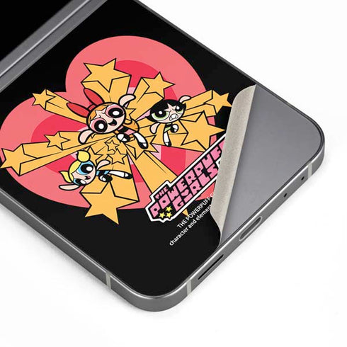 Cartoon Network Powerpuff Girls Gold Stars Galaxy Z Flip6 Skin