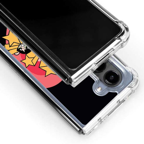 Cartoon Network Powerpuff Girls Gold Stars Galaxy Z Fold5 5G Clear Case