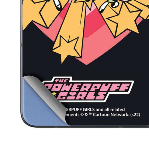 Cartoon Network Powerpuff Girls Gold Stars Galaxy Z Fold5 5G Skin