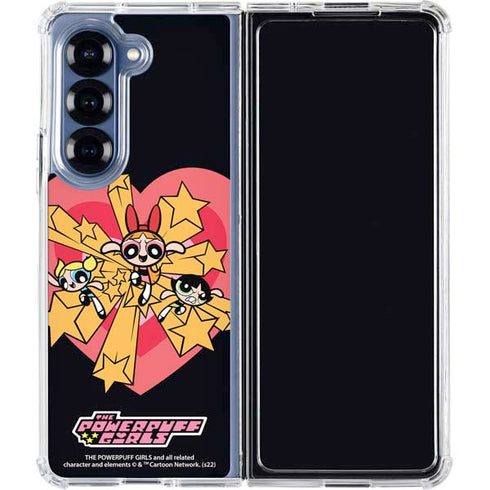 Cartoon Network Powerpuff Girls Gold Stars Galaxy Z Fold6 Clear Case
