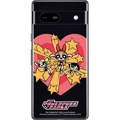 Cartoon Network Powerpuff Girls Gold Stars Google Pixel 7a Skin