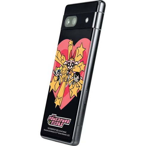 Cartoon Network Powerpuff Girls Gold Stars Google Pixel 7a Skin