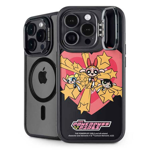 Cartoon Network Powerpuff Girls Gold Stars iPhone 14 Pro Max Kickstand Case