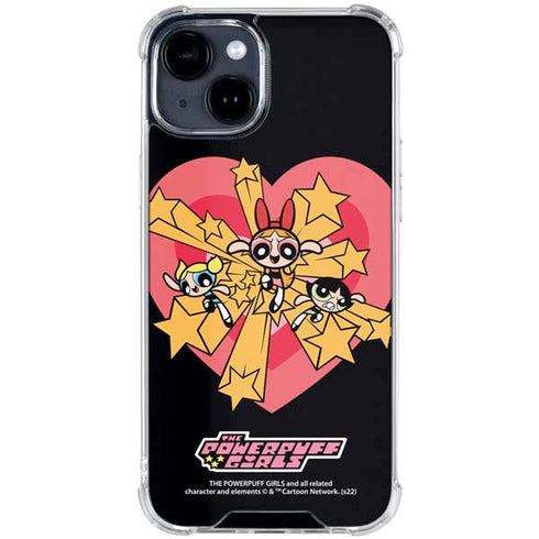 Cartoon Network Powerpuff Girls Gold Stars iPhone 15 Clear Case