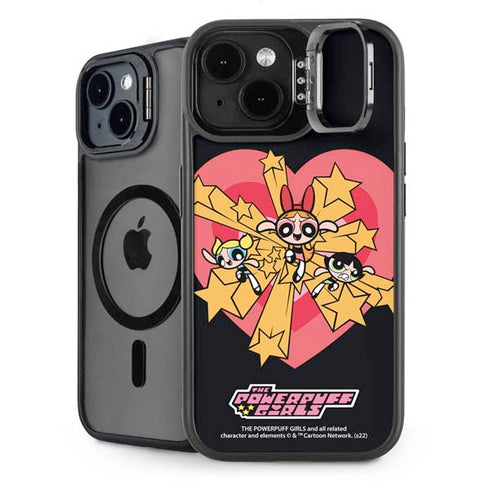 Cartoon Network Powerpuff Girls Gold Stars iPhone 15 Plus Kickstand Case