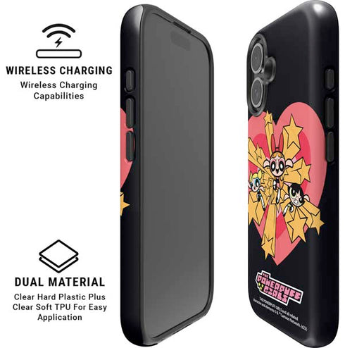 Cartoon Network Powerpuff Girls Gold Stars iPhone 16 Magsafe Impact Case