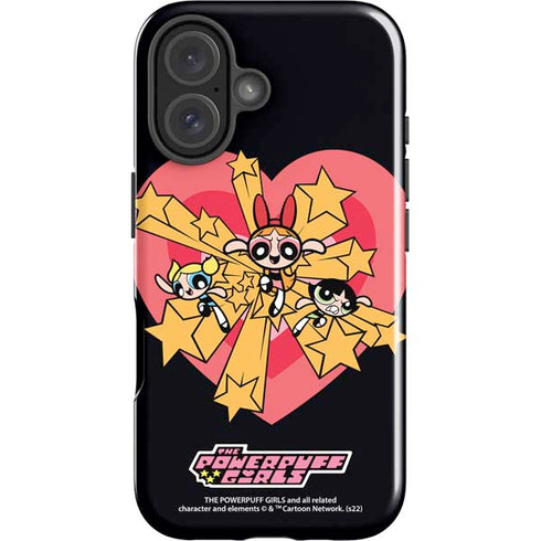 Cartoon Network Powerpuff Girls Gold Stars iPhone 16 Plus Impact Case