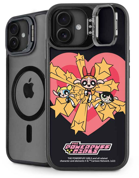 Cartoon Network Powerpuff Girls Gold Stars iPhone 16 Plus Kickstand Case