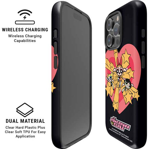 Cartoon Network Powerpuff Girls Gold Stars iPhone 16 Pro Magsafe Impact Case