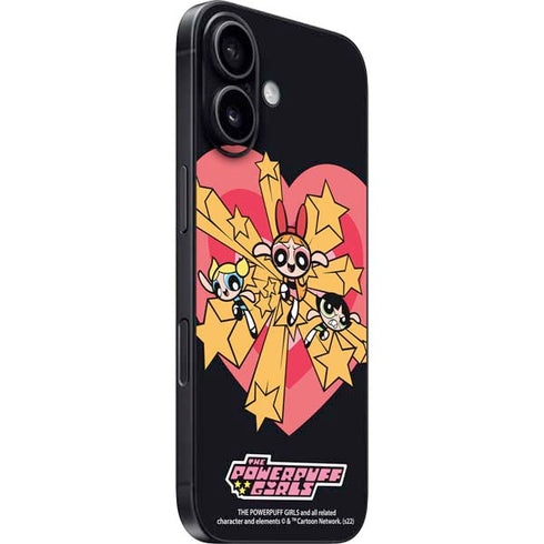 Cartoon Network Powerpuff Girls Gold Stars iPhone 16 Skin