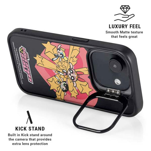 Cartoon Network Powerpuff Girls Gold Stars iPhone 16e Kickstand Case
