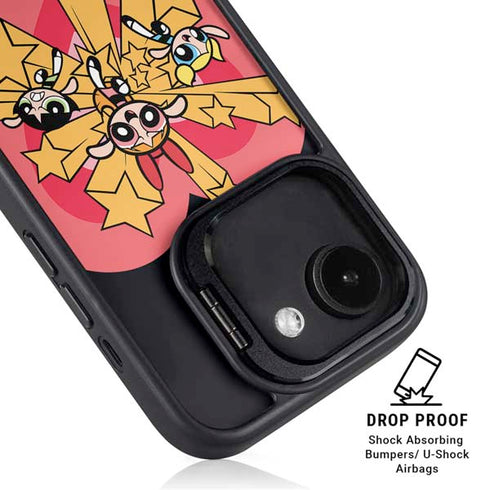 Cartoon Network Powerpuff Girls Gold Stars iPhone 16e Kickstand Case
