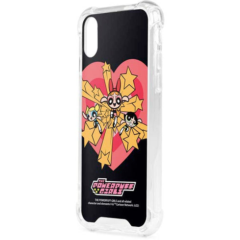 Cartoon Network Powerpuff Girls Gold Stars iPhone XS Clear Case