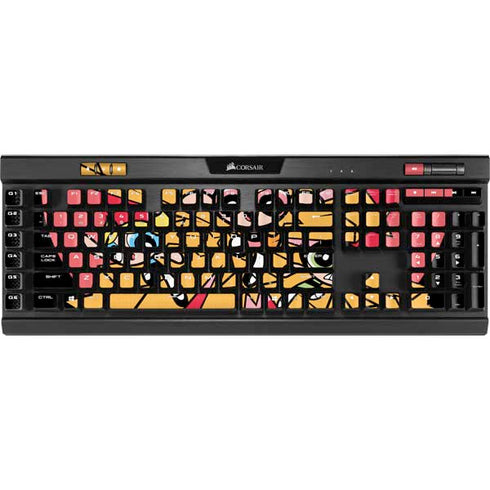 Cartoon Network Powerpuff Girls Gold Stars K95 RGB PLATINUM Mechanical Gaming Keyboard Skin