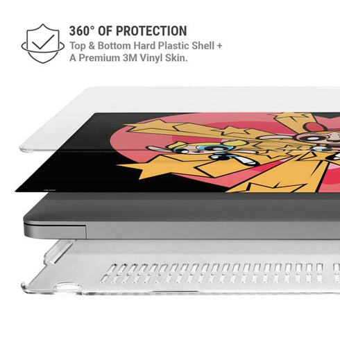 Cartoon Network Powerpuff Girls Gold Stars MacBook Cases