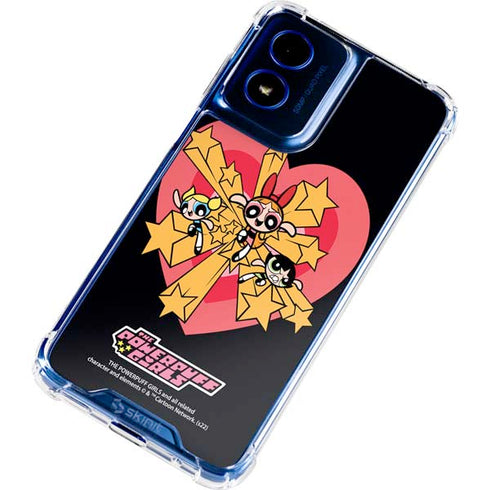 Cartoon Network Powerpuff Girls Gold Stars Moto G 5G (2024) Clear Case