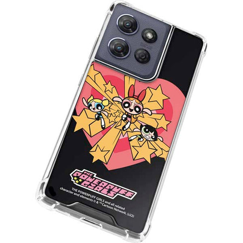 Cartoon Network Powerpuff Girls Gold Stars Moto G Play 5G (2025) Clear Case