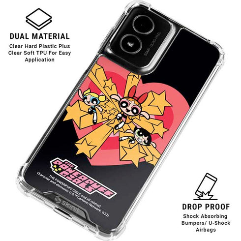 Cartoon Network Powerpuff Girls Gold Stars Moto G Power 5G (2024) Clear Case