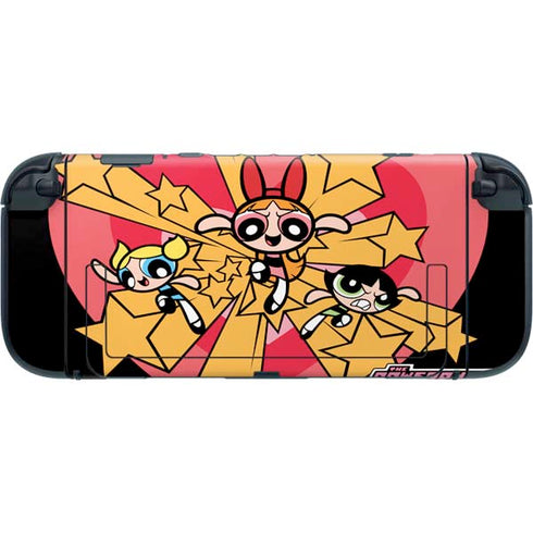 Cartoon Network Powerpuff Girls Gold Stars Nintendo Switch 2 (2025) with Joy-Con Skin