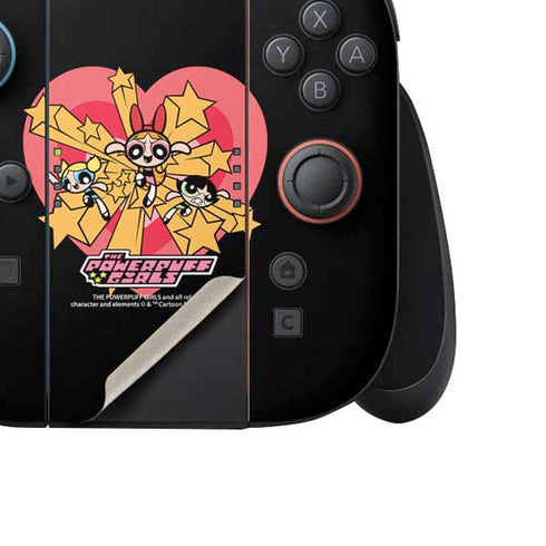 Cartoon Network Powerpuff Girls Gold Stars Nintendo Switch 2 (2025) Joy-Con Controller Skin