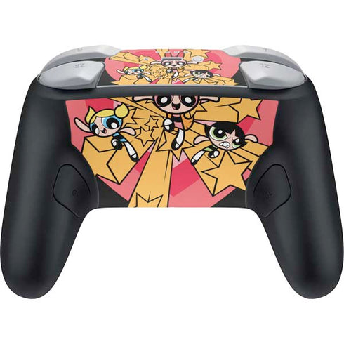 Cartoon Network Powerpuff Girls Gold Stars Nintendo Switch 2 (2025) Pro Controller Skin