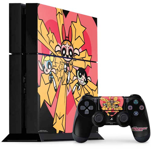 Cartoon Network Powerpuff Girls Gold Stars PlayStation PS4 Skins