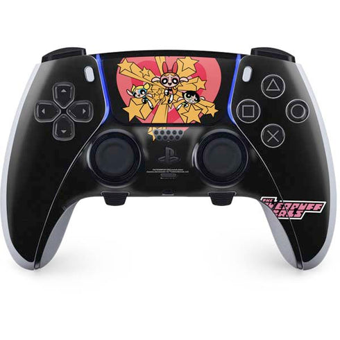 Cartoon Network Powerpuff Girls Gold Stars PS5 DualSense Edge Pro Controller Skin