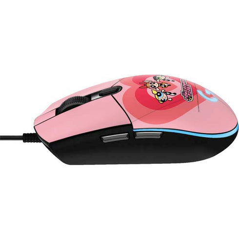 Cartoon Network Powerpuff Girls Hearts G203 Prodigy RGB Wired Gaming Mouse Skin