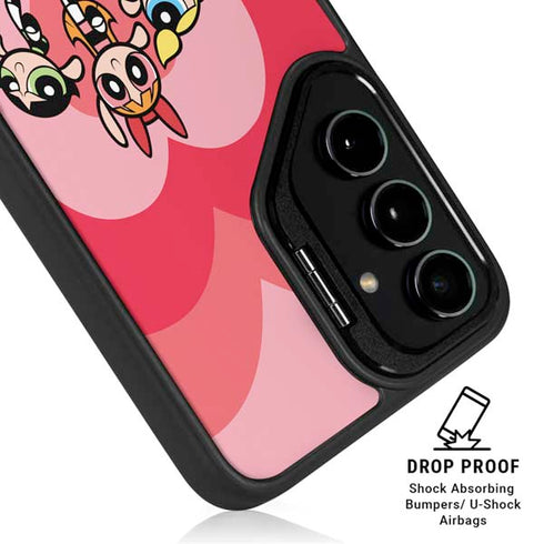 Cartoon Network Powerpuff Girls Hearts Galaxy S25 Kickstand Case