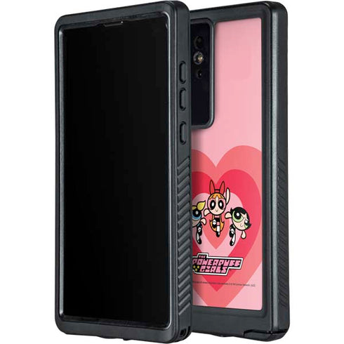 Cartoon Network Powerpuff Girls Hearts Galaxy S24 Ultra Waterproof Case