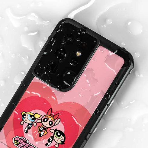 Cartoon Network Powerpuff Girls Hearts Galaxy S24 Ultra Waterproof Case
