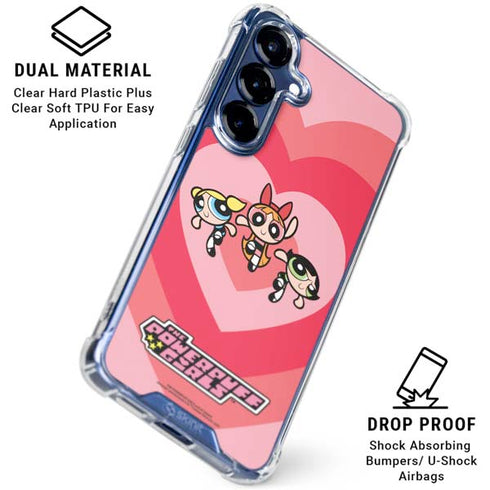 Cartoon Network Powerpuff Girls Hearts Galaxy S25 Clear Case